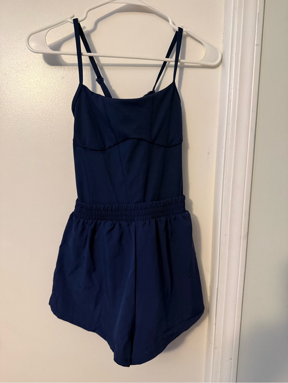 PINK Victoria's Secret Navy Blue Spaghetti Strap Romper